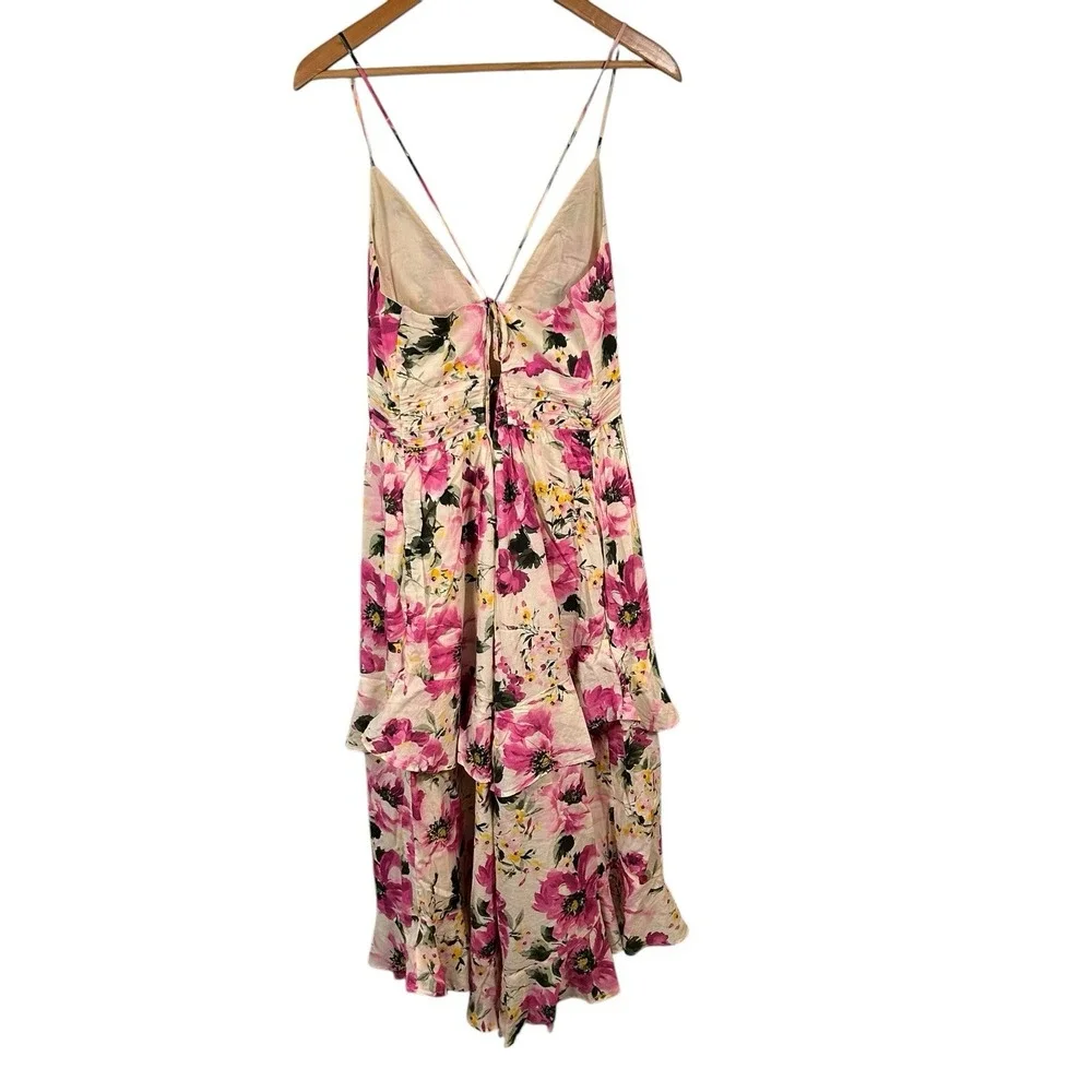 Abercrombie & Fitch Ruffle Tier Maxi Dress Size Large Petite LP‎ Floral $120